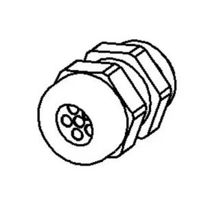 Kabelforskruning MANIFOLD PA M20 2xØ4mm grå