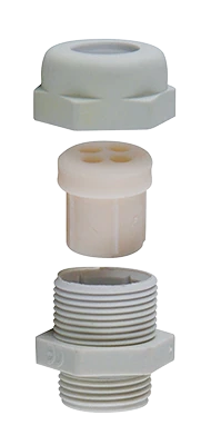 Kabelforskruning MANIFOLD PA M20 2xØ4mm grå
