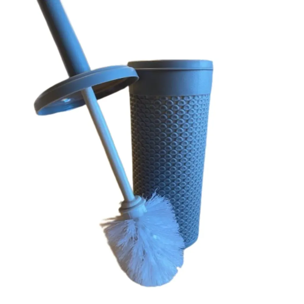 Toiletbørste med polyamid børste 10x35,5 cm - Grå
