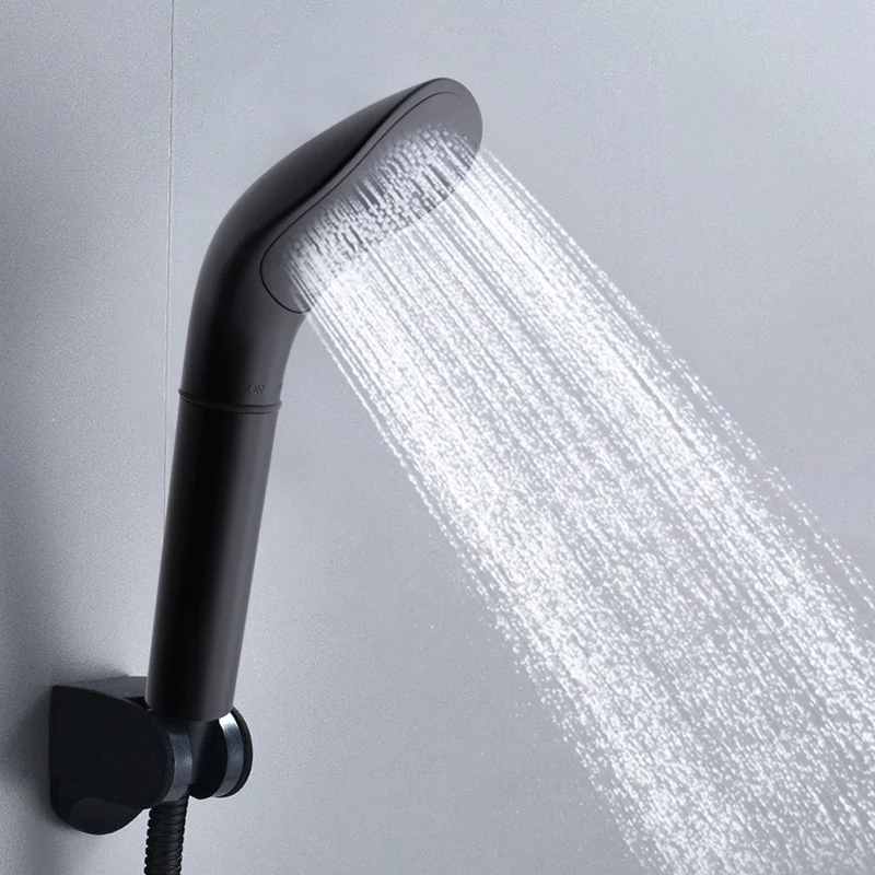 Water-Saving Shower Head Filter Black