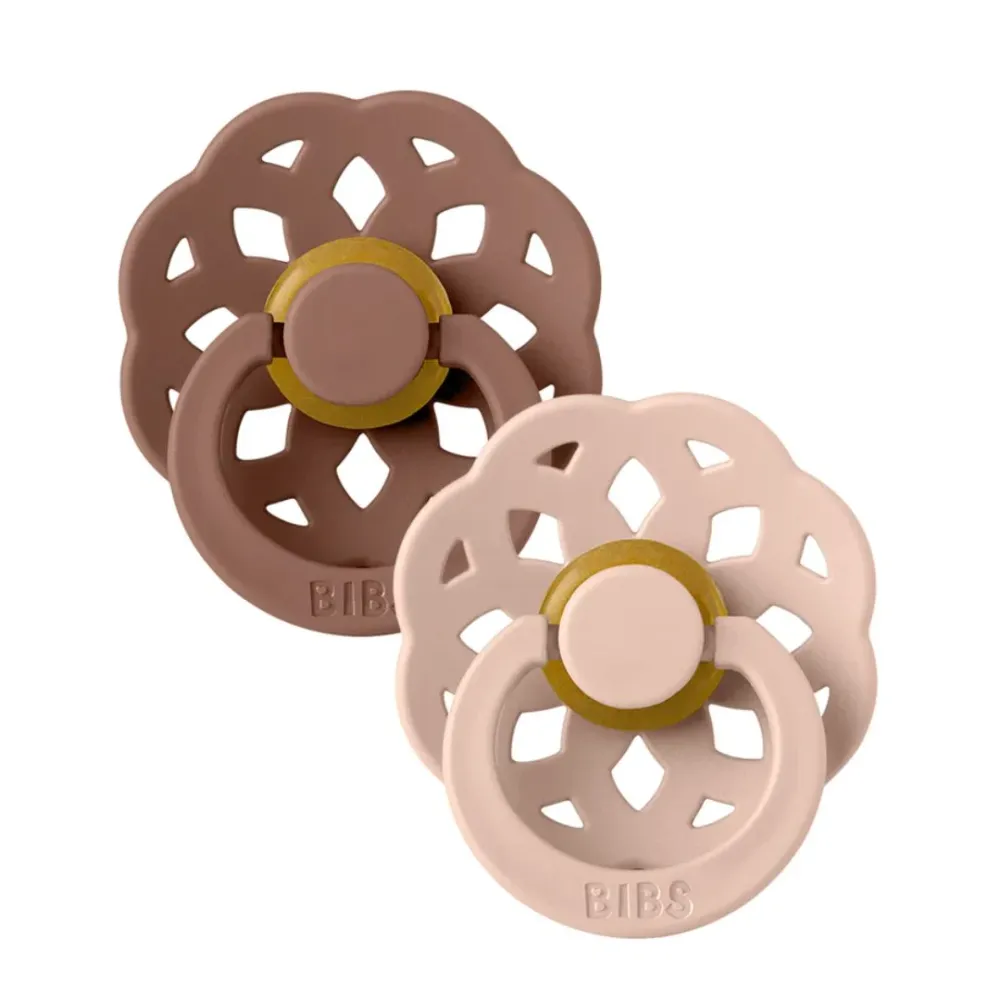 BIBS 2pk boheme sutter rubberized str. 1, Woodchuck/blush