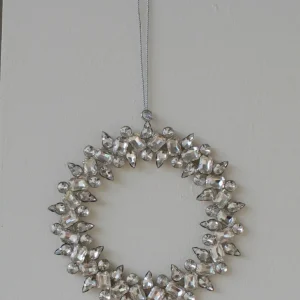 Diamant-Ring-Ornament 16cm sølv 8ft Length