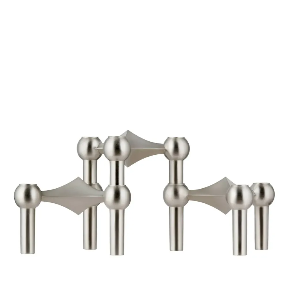Dimensional Lumber STOFF Nagel Lysestage - 3-pak - Soft-touch Chrome