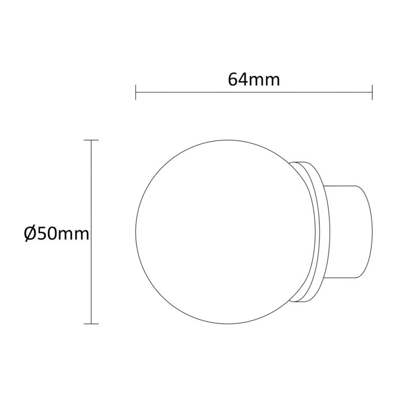 GoodHome Athens 19 mm afslutning kugle standard 8ft Length