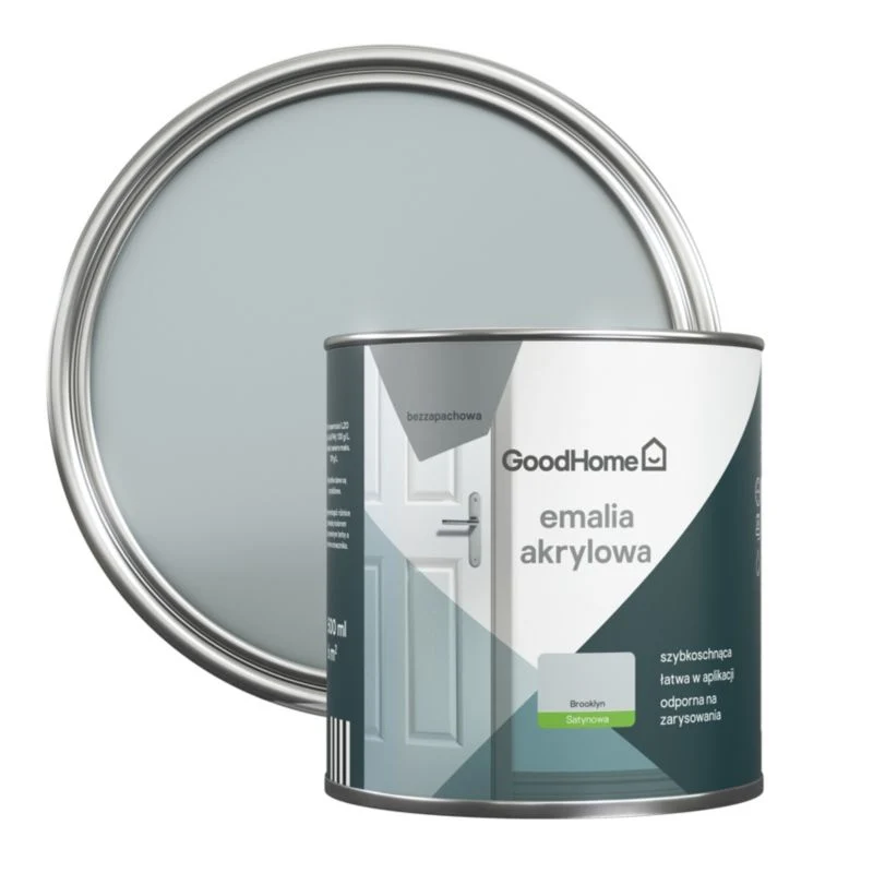 GoodHome Brooklyn akryl-emalje, pletresistent, 0,5 l