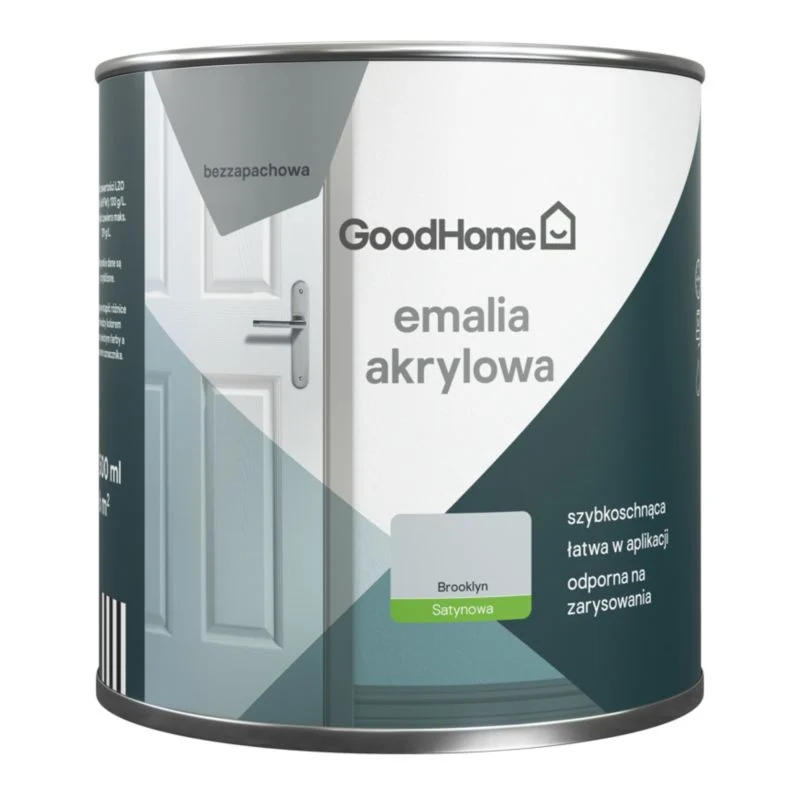 GoodHome Brooklyn akryl-emalje, pletresistent, 0,5 l
