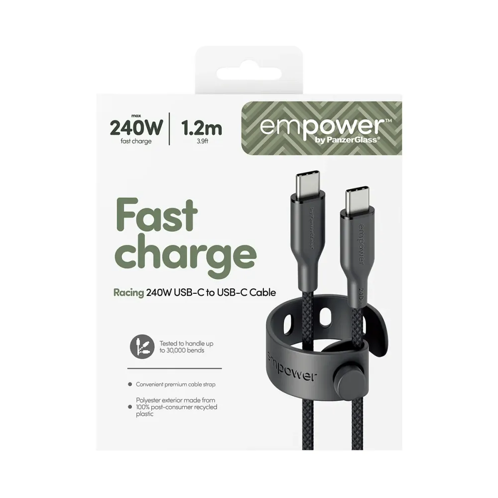 empower PanzerGlass® Racing 240W USB TYPE-C to USB-C