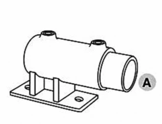 Lodret rækværksflange - Clarrods Clamps CL144