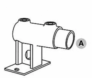 Vandret rækværksflange - Clarrods Clamps CL145