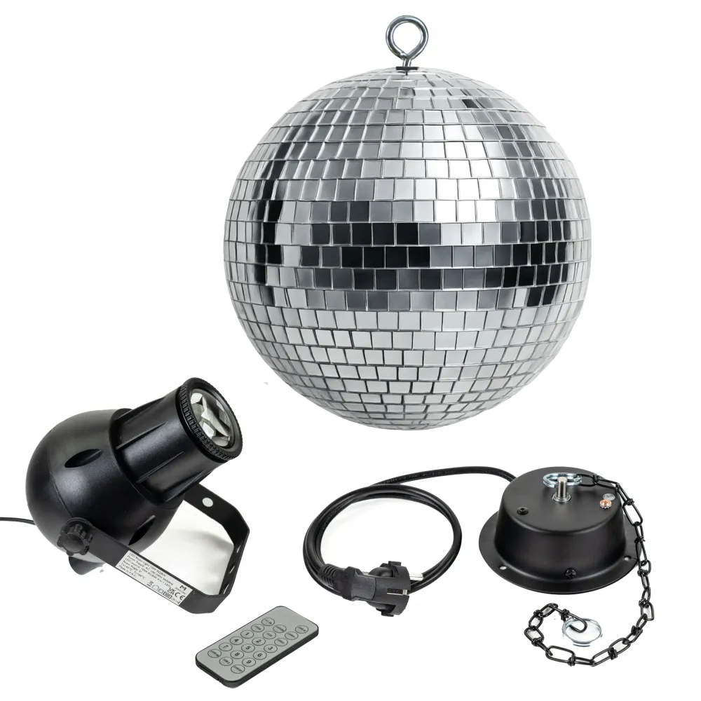 Marconi Diskokugle m. LED (20 cm) : Galaxy Projector