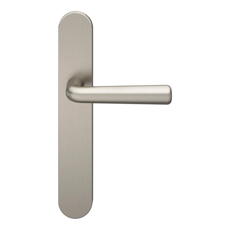 GoodHome Pålidelig dørhåndtag med roset i satin‑nikkel