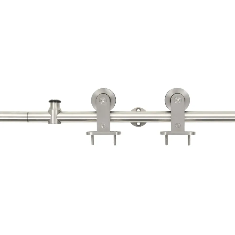 hardwarekit til skydedør 183 cm rustfrit alloy sølvfarvet