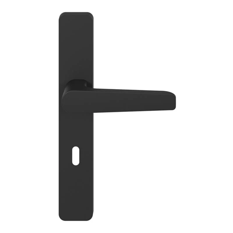 GoodHome Sturdy dørhåndtag med nøgleskilt mat sort