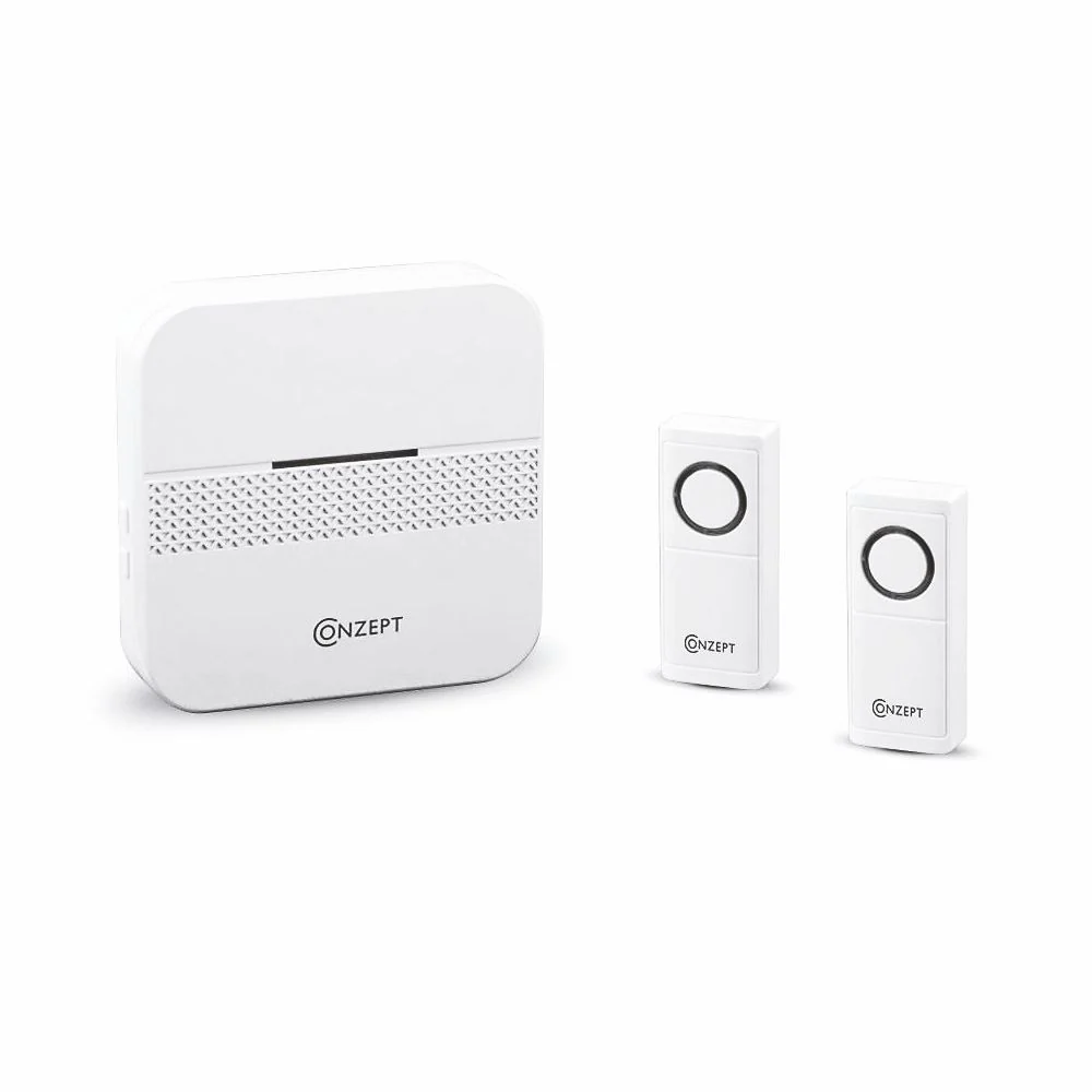 Conzept Electric trådløs dørklokke snow 1 klokke+2 ringetryk