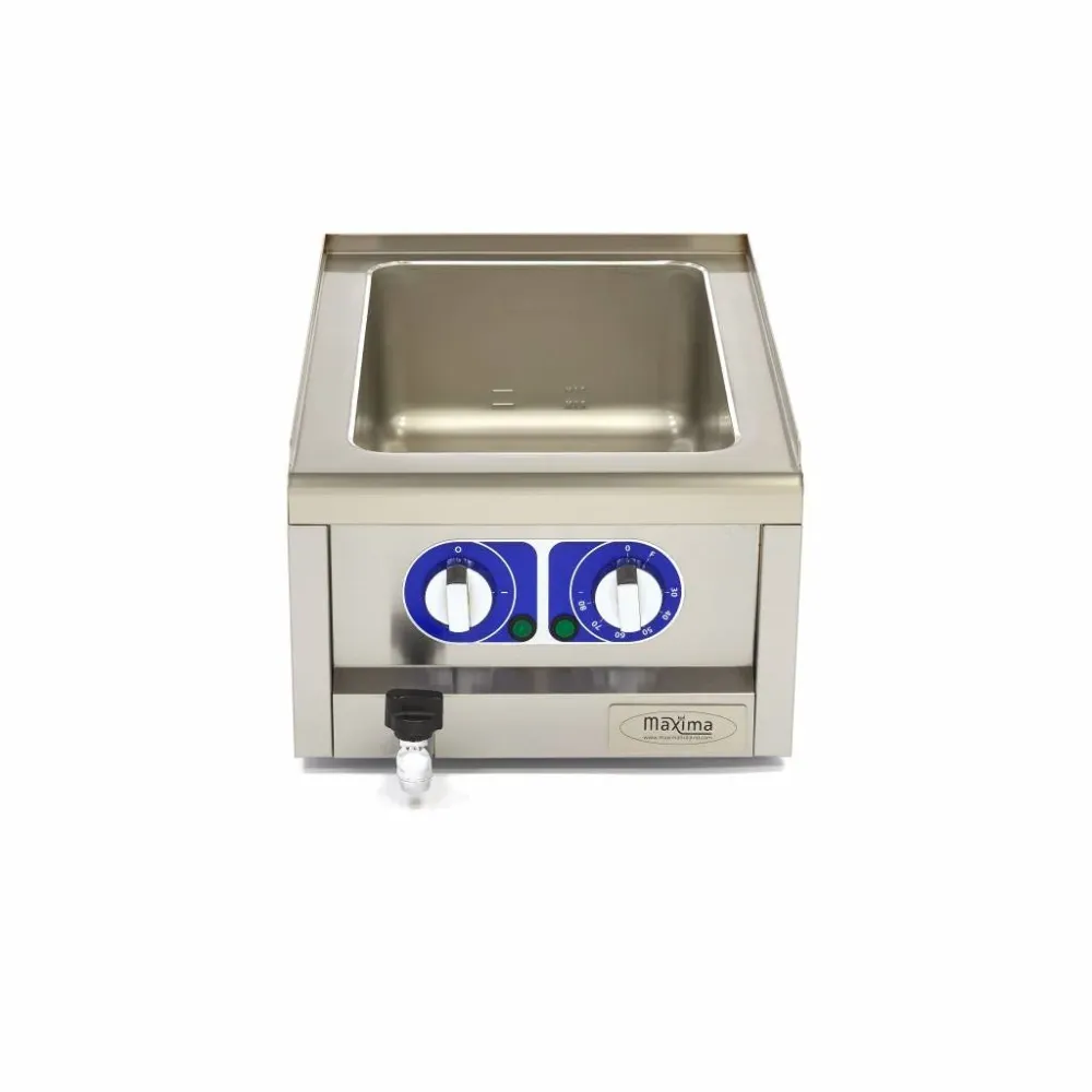 Bain Marie - Enkelt enhed - 60cm - med afløbshane - Elektrisk