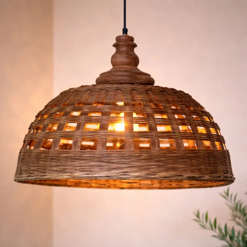 Chic Antique - Rattan Pendel – Natur H43 / Ø62 cm