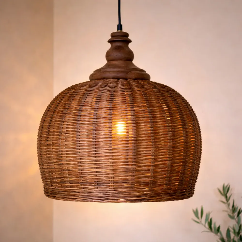 Chic Antique - Rattan Pendel – Natur H52 / Ø34 cm