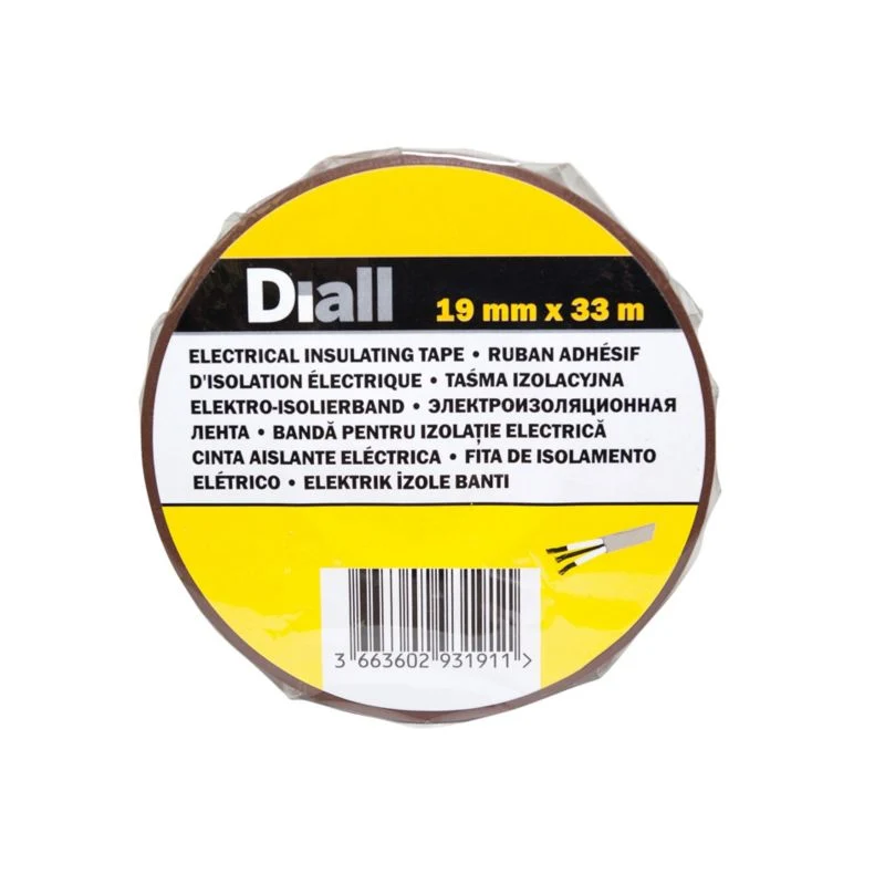 Diall PVC-isolationstape 19 mm x 33 m brun