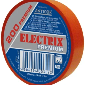 Electrix 200 PVC-isolationstape 0,18 mm x 19 mm x 18 m rød
