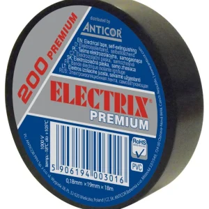 Electrix 200 PVC-isolationstape 0,18 mm x 19 mm x 18 m onyx