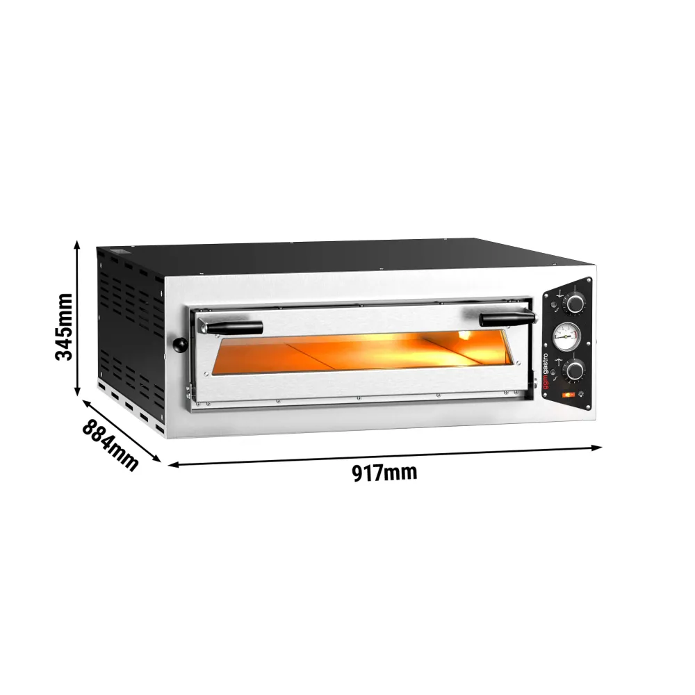 Elektrisk pizzaovn – 4 x 30 cm – manuel