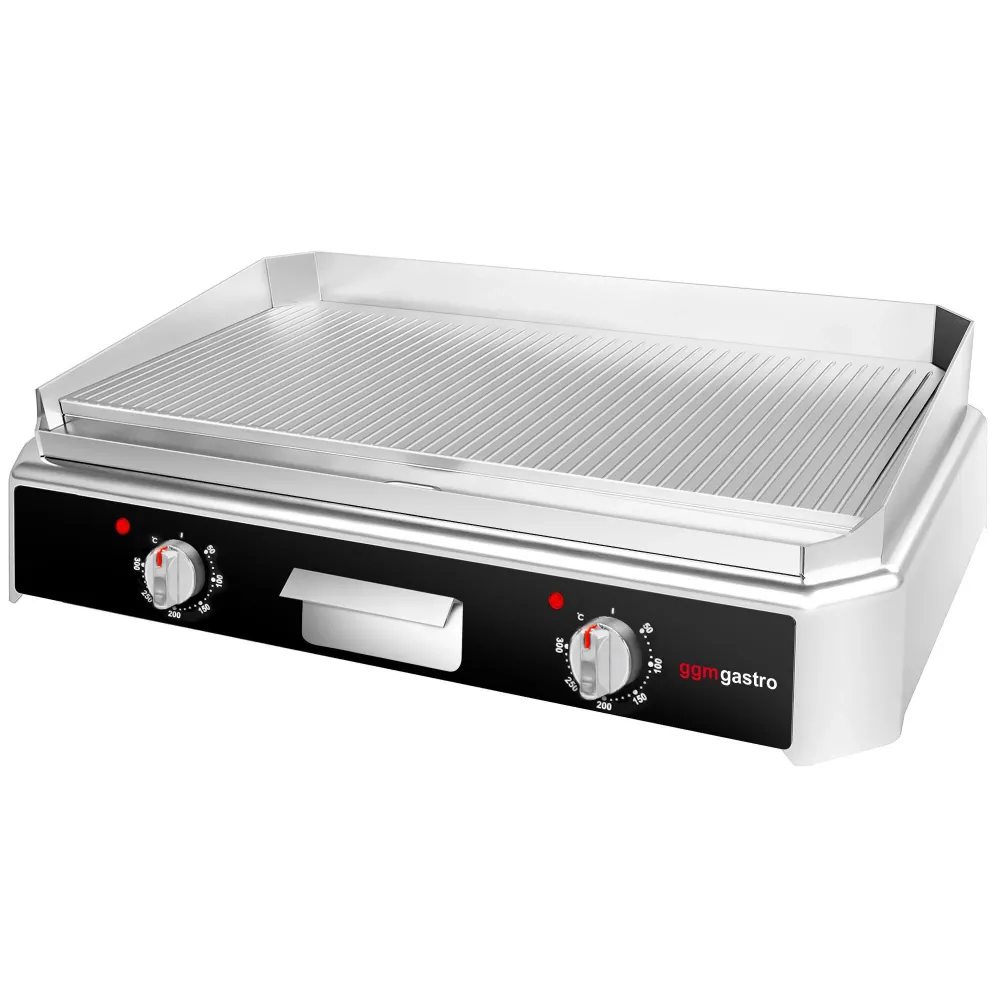 Elektrisk stegeplade - 5 kW - Rillet