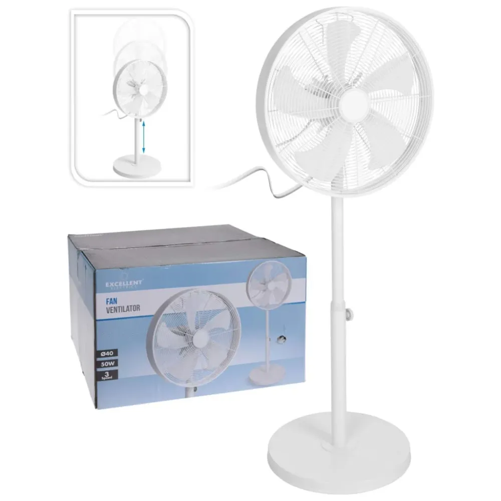 Storslået Electrics Gulvventilator 40cm, Hvid