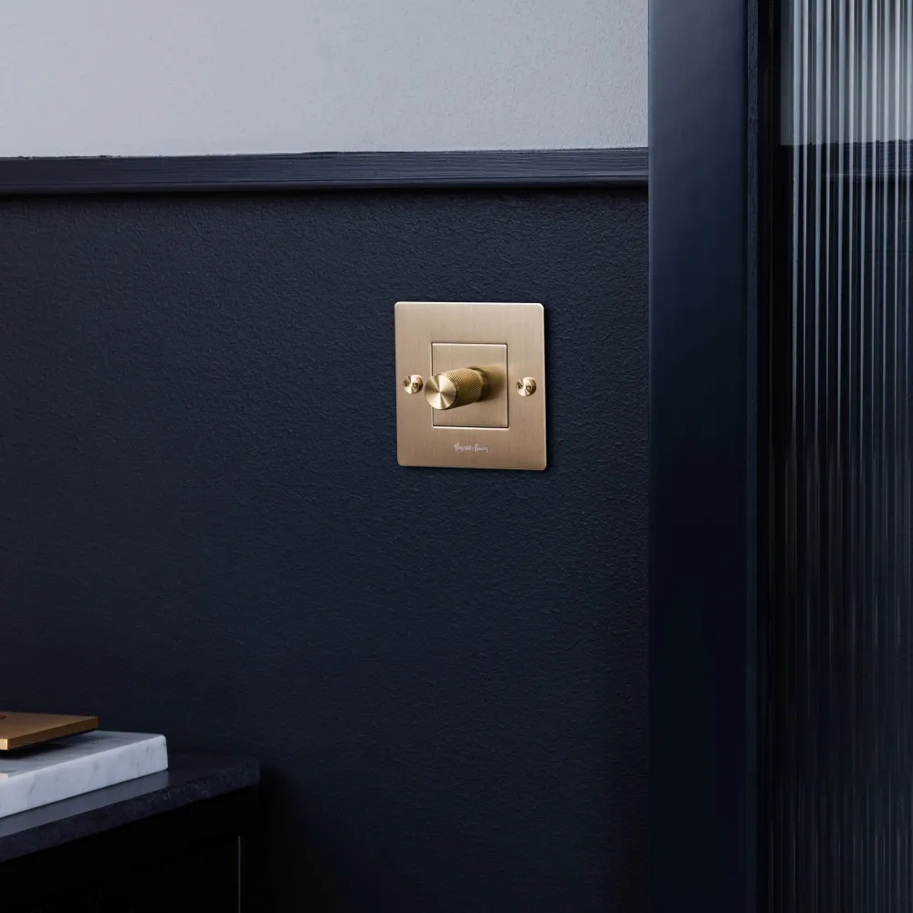 Dimmer Slide 1G Lysdæmper / tænd/sluk 100W Black