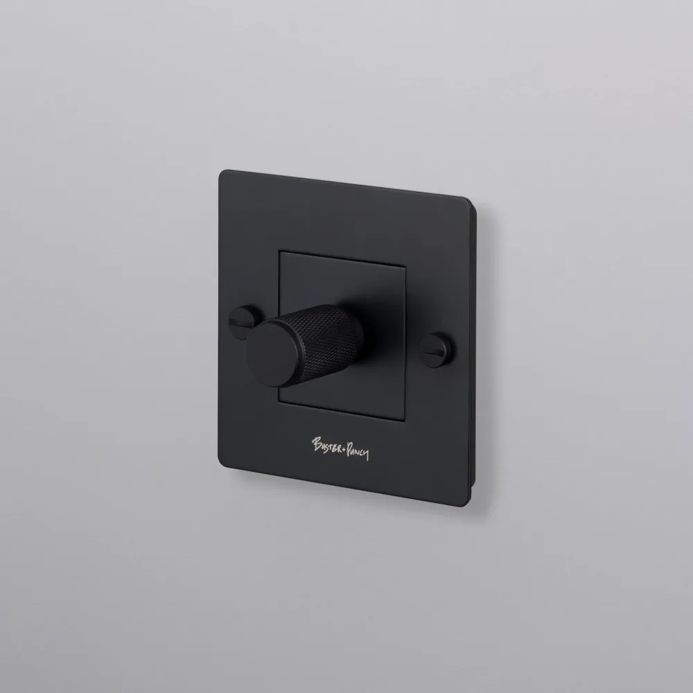 Dimmer Slide 1G Lysdæmper / tænd/sluk 100W Black