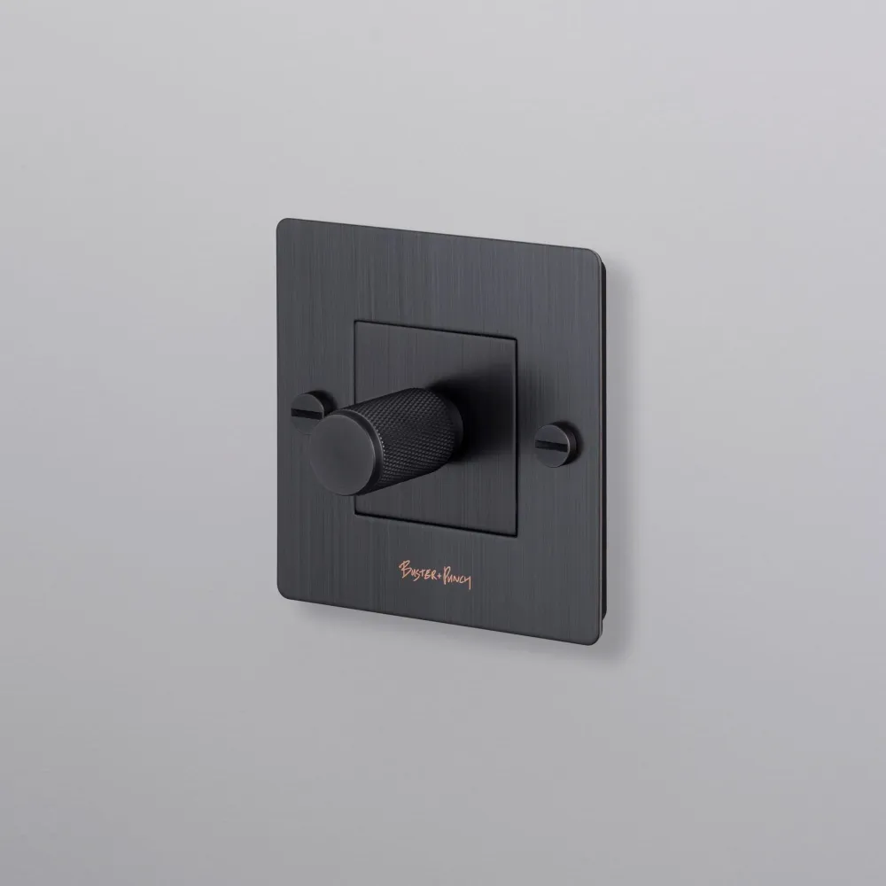 Dimmer Slide 1G Lysdæmper / tænd/sluk 100W Black