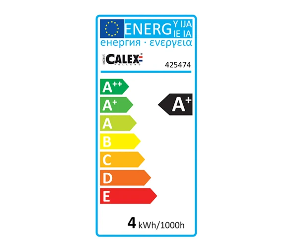 Calex LED Golden Globe Glødepære - E27 - 4W - Dia. 12,5cm