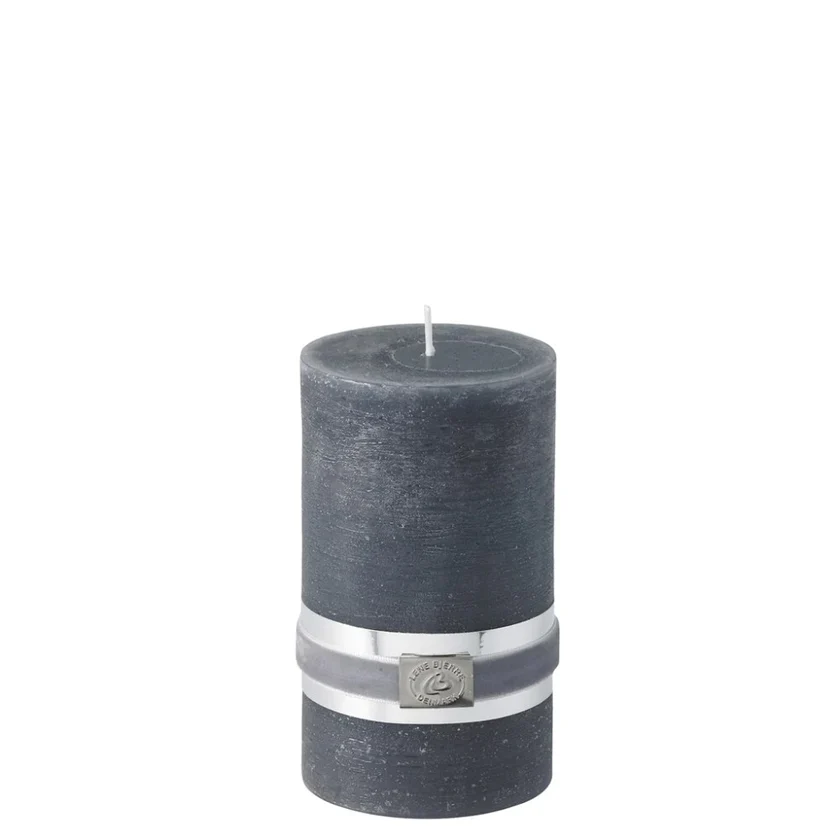 Rustic bloklys H12,5 cm. mørkegrå