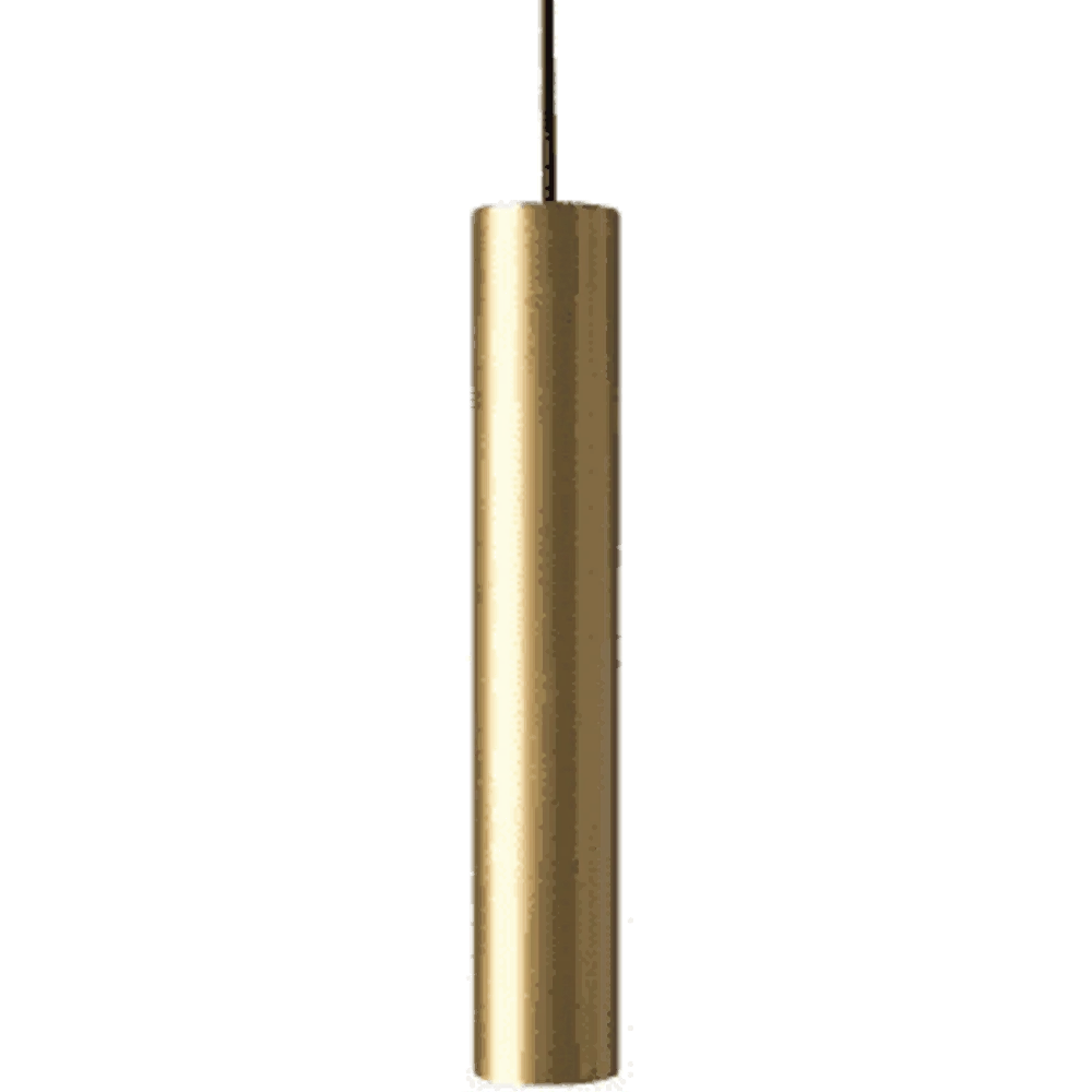 Kølig Hvid Tube flex pendel messing