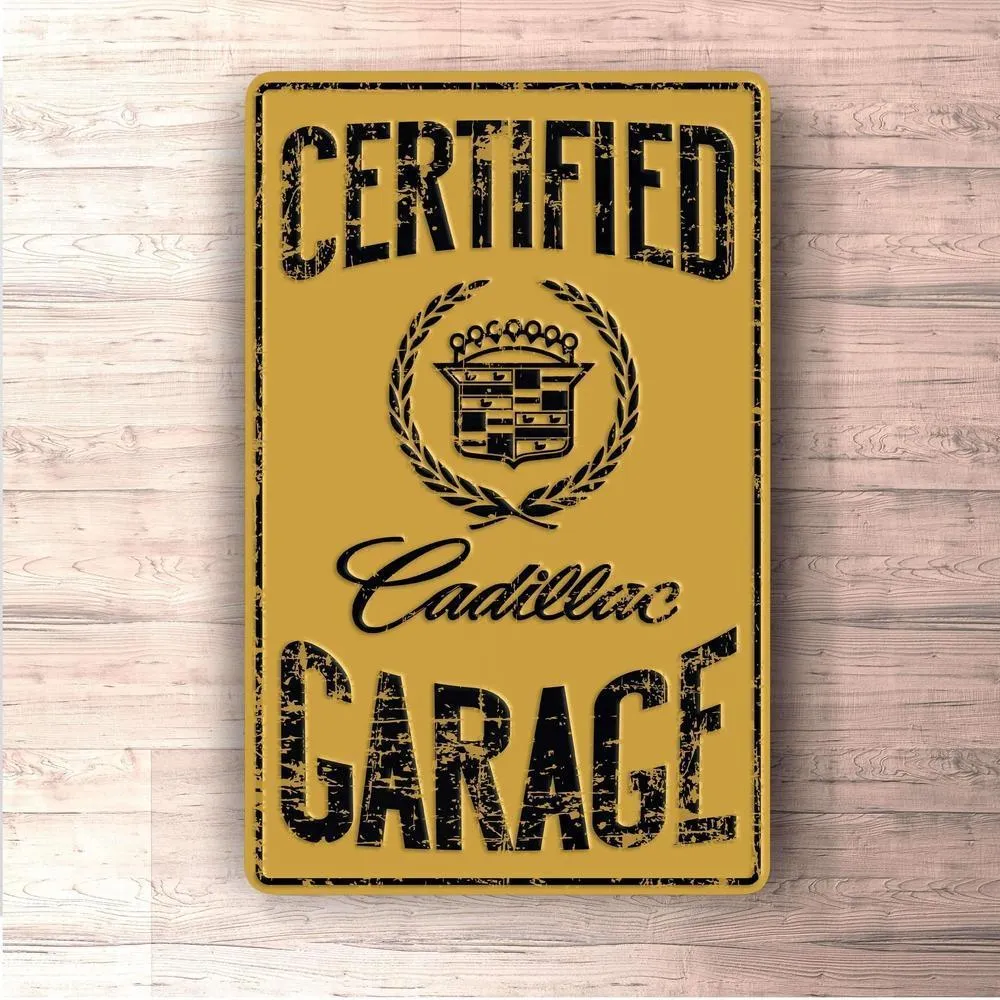 Weather-Resistant Cadillac Certified Garage Skilte, Musemåtte, Dørmåtte