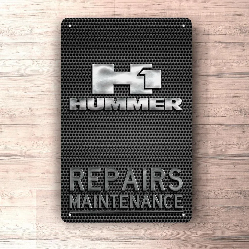 Hummer H1 Repairs Maintenance Skilte, Musemåtte, Dørmåtte | Easy Installation