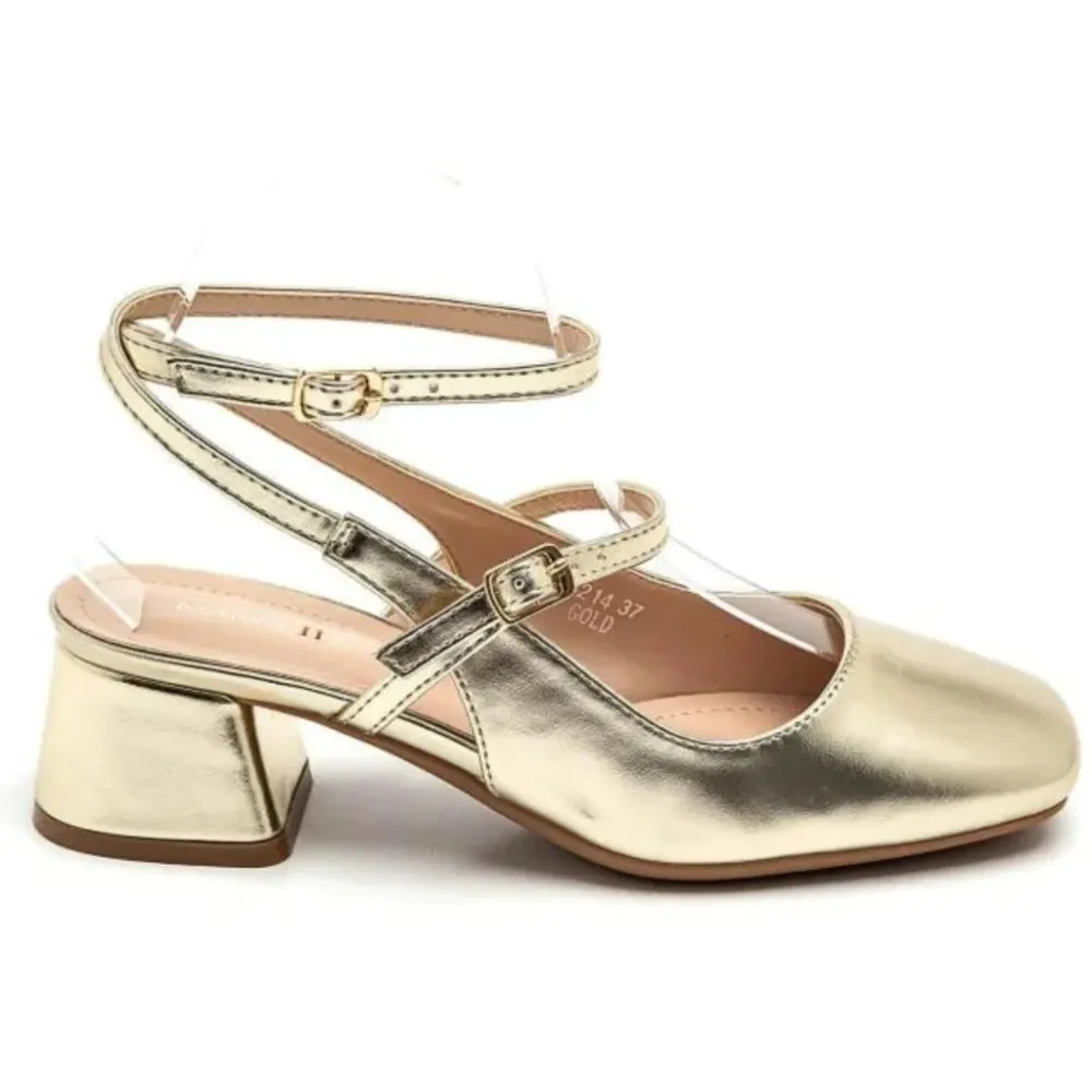 Inge dame ballerina med hæl 3214 - Aurum 36