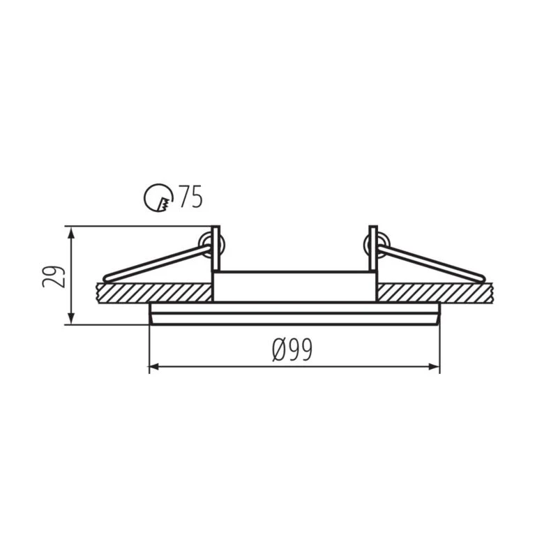 LightLogic LL CILI DTO-B 30540 onyx indbygningsspot med halogenpære, 1 stk.