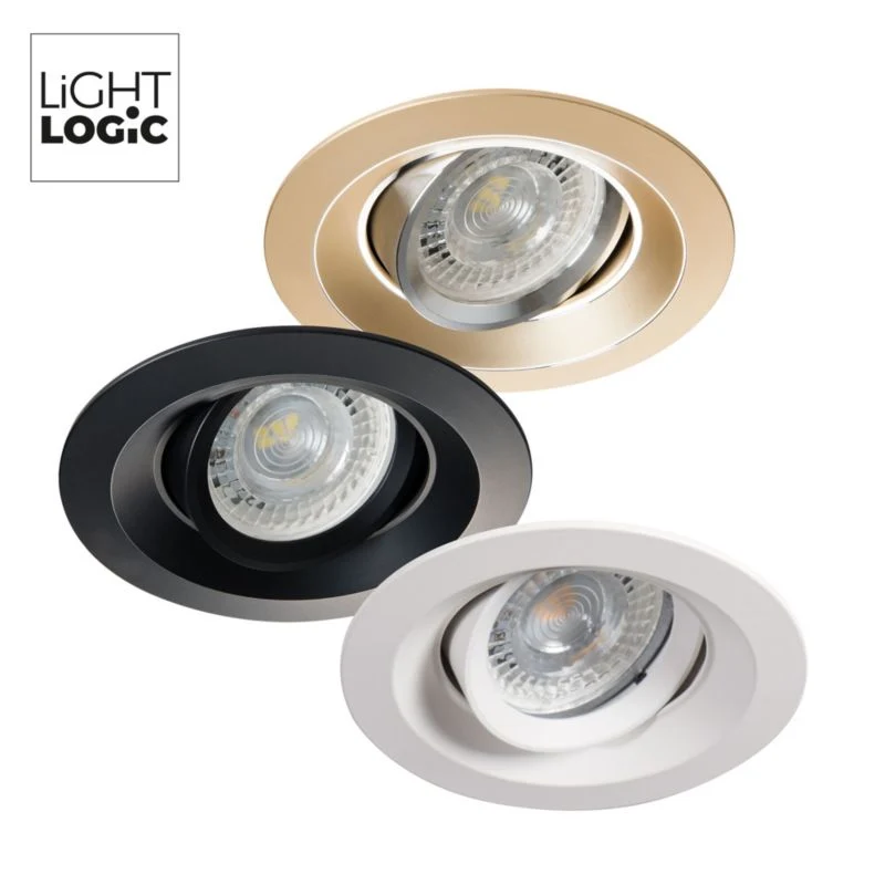 LightLogic LL CILI DTO-B 30540 onyx indbygningsspot med halogenpære, 1 stk.