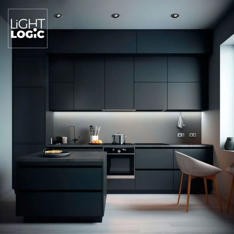 LightLogic LL CILI DTO-B 30540 onyx indbygningsspot med halogenpære, 1 stk.