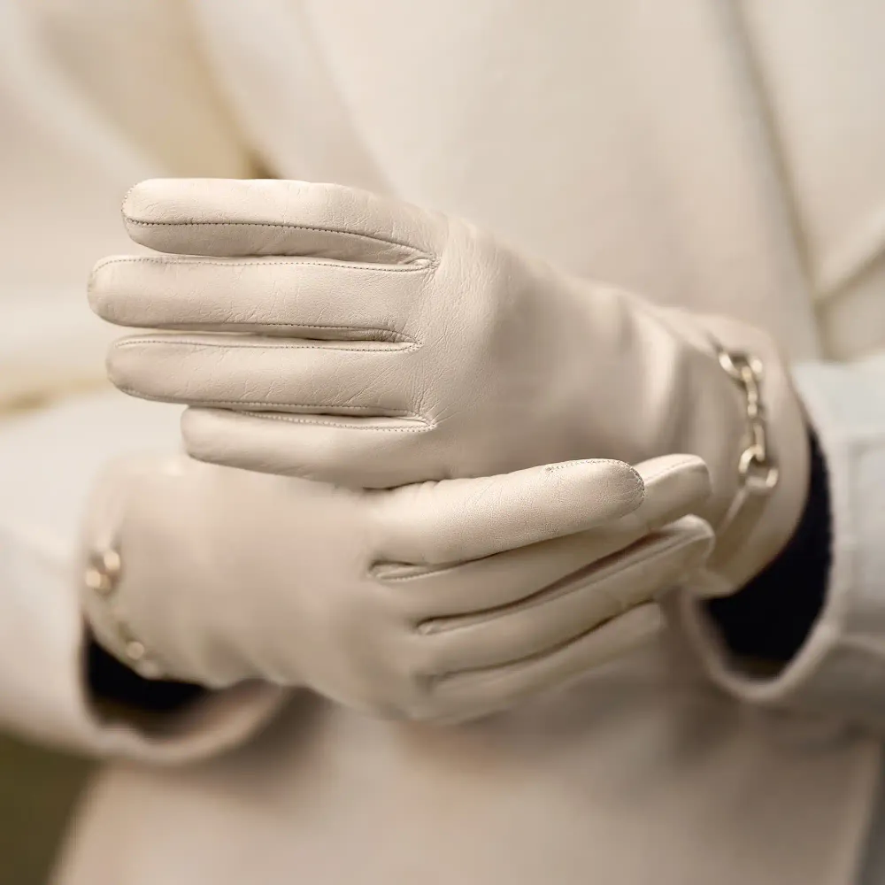 Honoré Marcelia cream goatskin premium læder gloves 6