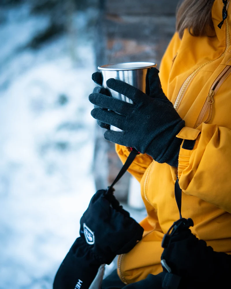 Merino Fåreuld Liner Active 5 Finger - Handsker 8