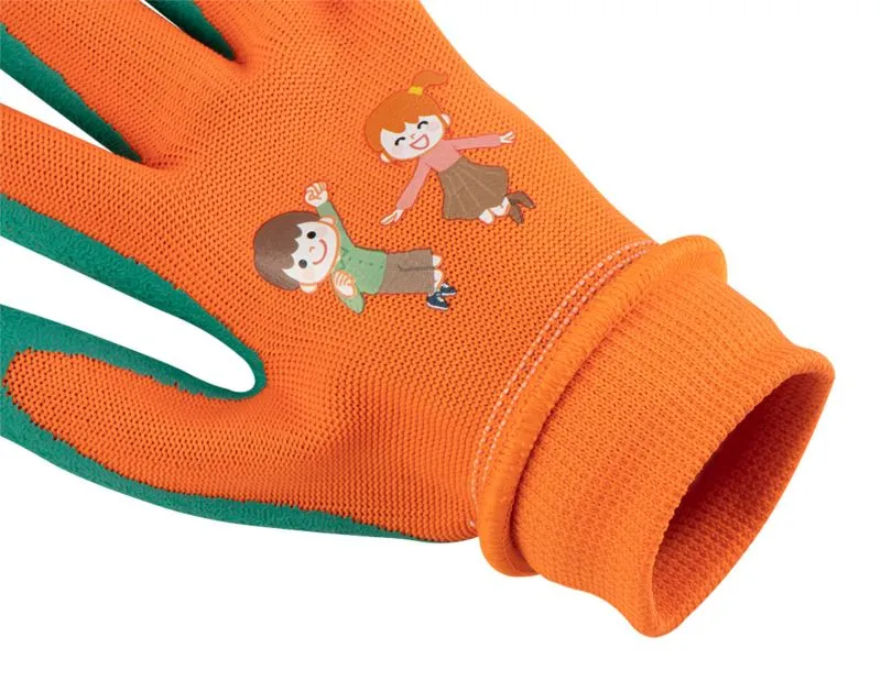 NEO TOOLS arbejds- og sikkerhedshandsker i polyesterblanding med latexbelægning, str. 4, flerfarvede, 1 par