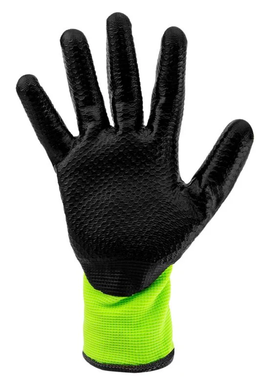 NEO TOOLS arbejdshandsker i nylon med latexbelægning, str. 8, lemon, 1 par