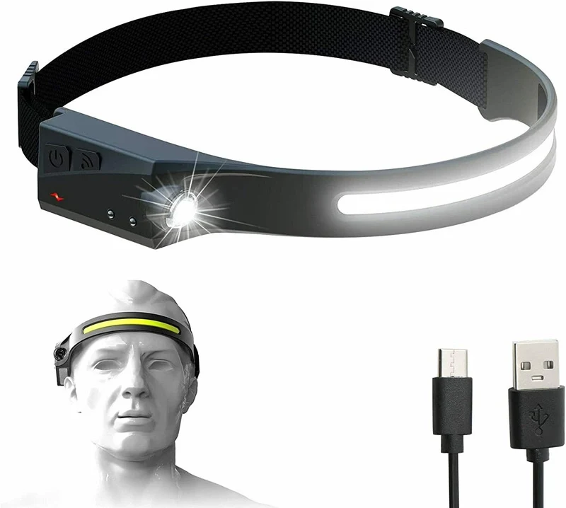 LED headlamp IPX4 motion sensor MODERN USB 1200 mAh - black