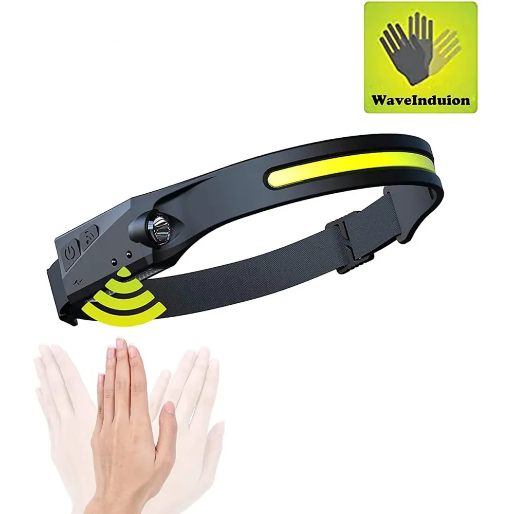 LED headlamp IPX4 motion sensor MODERN USB 1200 mAh - black