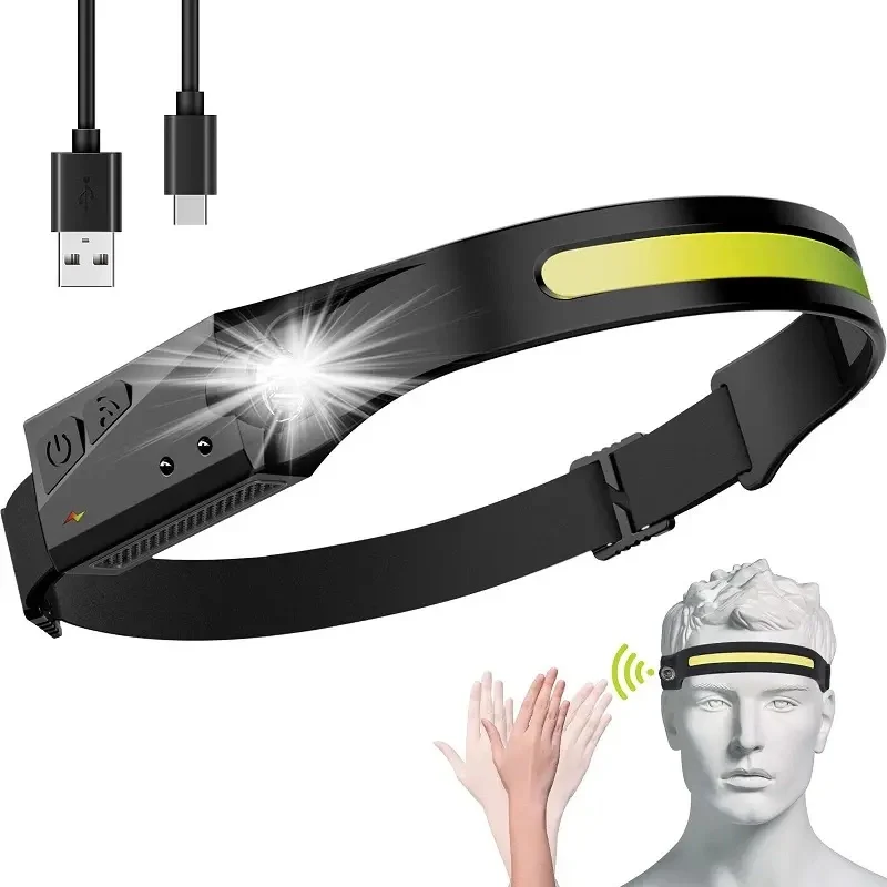 LED headlamp IPX4 motion sensor MODERN USB 1200 mAh - black