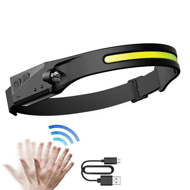 LED headlamp IPX4 motion sensor MODERN USB 1200 mAh - black