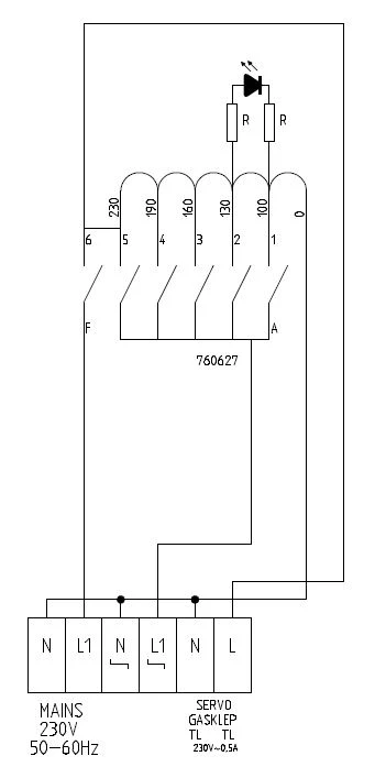 Corrosion Resistant Hastighedsregulator 1-faset 5 amp