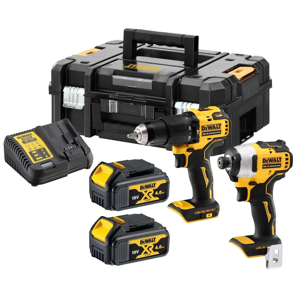 DeWALT Dewalt DCK2062M2T-QW 18V XR Sæt Slagskruetrækker og Boremaskine 2x4Ah