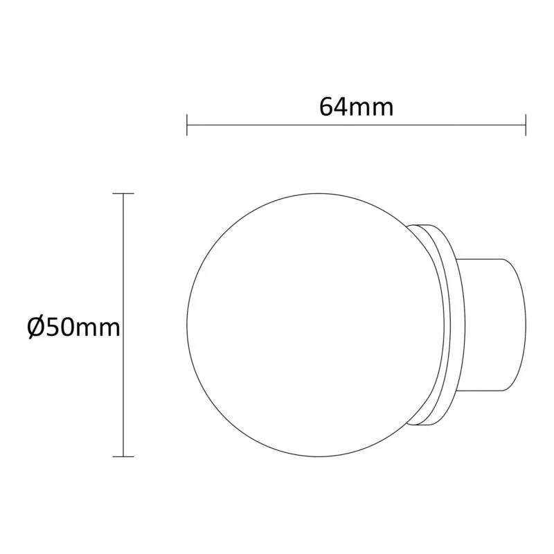 Endestykke til gardinstang GoodHome Tinos kugle 19 mm